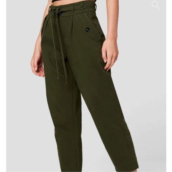 Blank NYC hakuna matata high waisted pleated pant olive green size 28 NEW - Picture 11 of 13